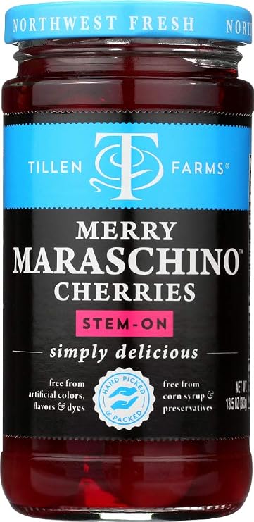 Maraschino Cherries 14 oz. (Case of 6) by Tillen Farms