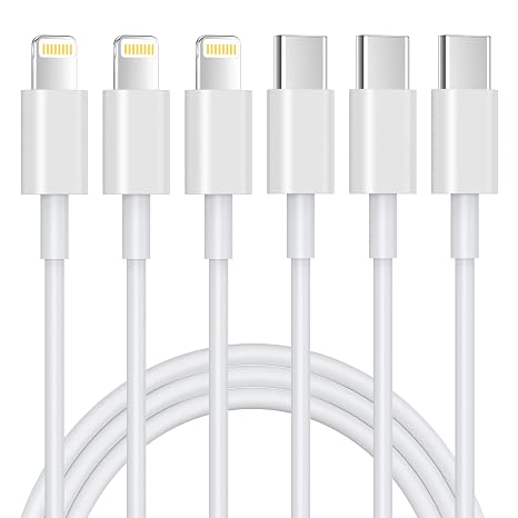 3Pack 1M USB C to Lightning Cable [Apple MFi Certified] iPhone Fast Charger Cable USB-C Power Delivery Charging Cord for iPhone 13/12/12 PRO Max/12 Mini/11/11PRO/XS/Max/XR/X/8/8Plus/iPad