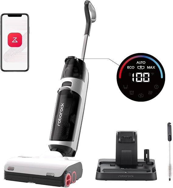 roborock Dyad Pro Wet Dry Vacuum Cleaner with Double Rollers, Cordless Vacuum Mop All in One, Self-Cleaning & Drying System, Floor Cleaner Machine for Mopping Hard Floor, Hardwood, Tile Flooring
