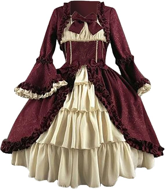 Akklian Cosplay Costumes Lolita Dress Teen Girls Court Party Rococo Kawaii Dress Ren Faire Sweet Cute Anime Princess Dresses