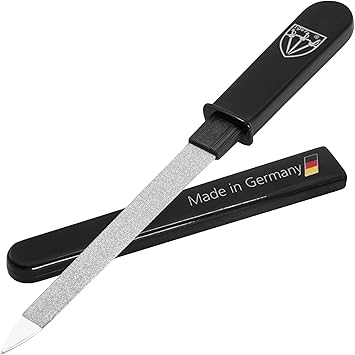3 Swords Germany - Brand Quality Double Sided (fine & coarse) Sapphire Metal Pocket Nail File (1 Piece), Made in Solingen Germany