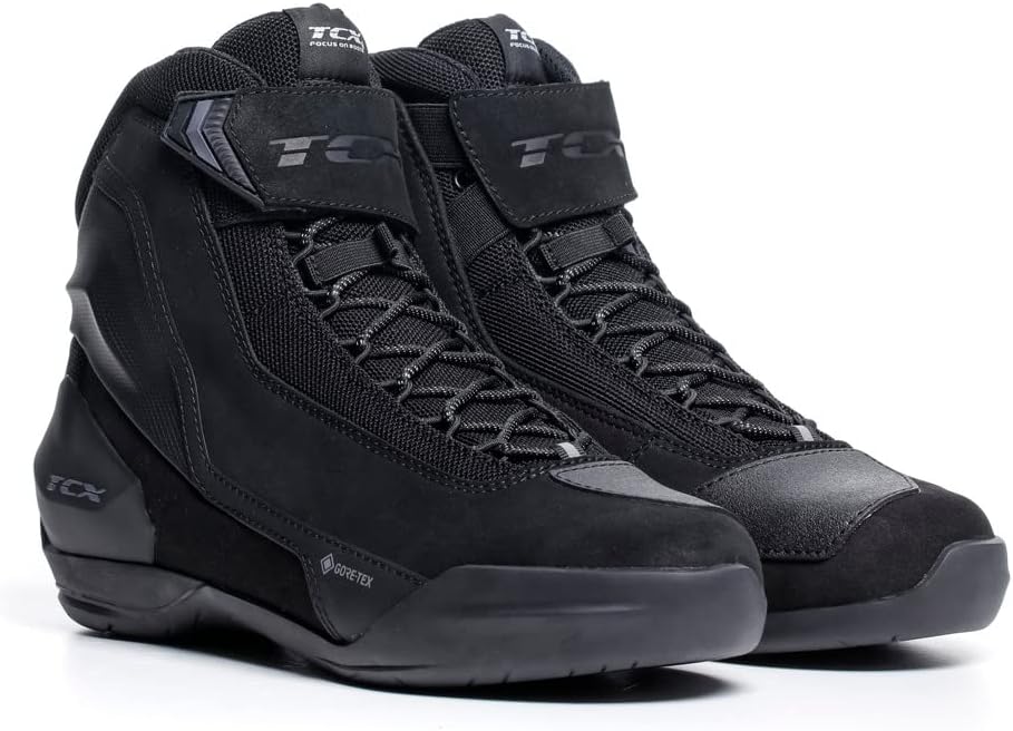 TCX Men's Jupiter 5 Gore-texMen's Motorcycle Boot, Protective, Gore-Tex Performance Membrane Integrated into Suede Upper, Laces and Velcro Closure