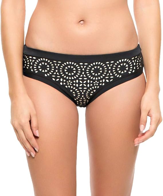 Laser Cut Cheeky Brief Bikini Bottom