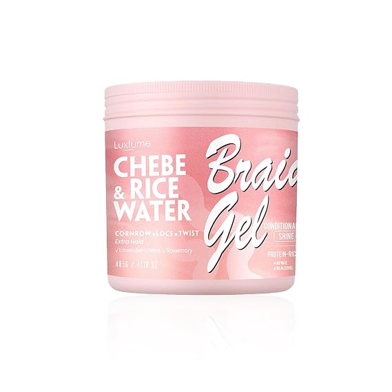 Joyeee Braiding Gel, 17oz Edge Control Wax for Women Men, Styling Hair Locking Braid Gel for Twist Locs Braids Cornrows, Long Lasting All Day Hold Smooths Tames Frizz No Flake Extreme Hold