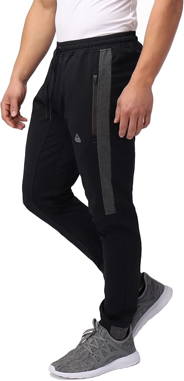 SCR SPORTSWEAR Tall Jogger Sweatpants for Men - Mens Athletic Pants with Zipper Pockets