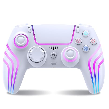 Wireless Controller for P4 with LED Lighting,Remote Control for P4,White