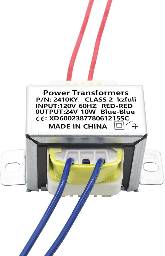 24V/10W AC/AC Power Transformer, 120V to 24V Transformer with 2Hole Mount