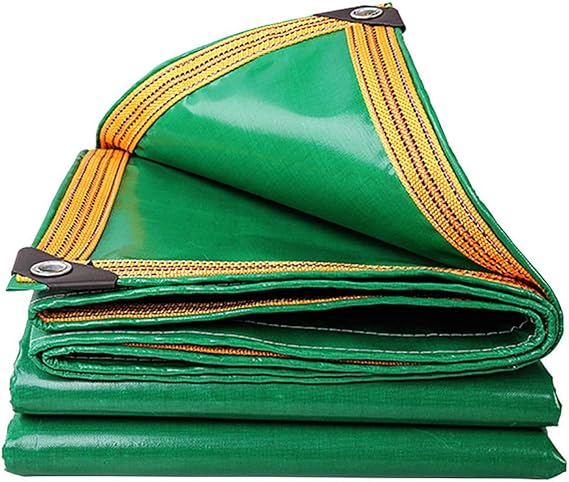 Tarpaulin Waterproof Heavy Duty 420g/m² 100% Waterproof Tarps Multi-Purpose Cover for Kennels Chicken Coops Fishpond Hay Log Pile Roof Trailer Outdoor Furniture Ground Sheet 1.5 x 2M