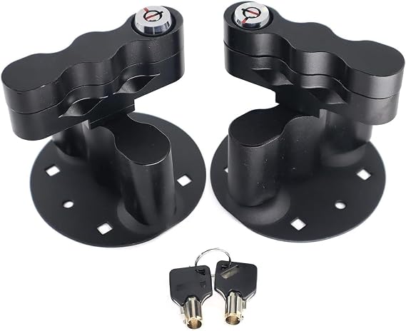 2 Pack Fuel RX-LOX-PM Pack Mount Lock Containers Tanks Mount Lock with Same Keys, Fit for Rotopax Locking Mount, RX-LOX-PM