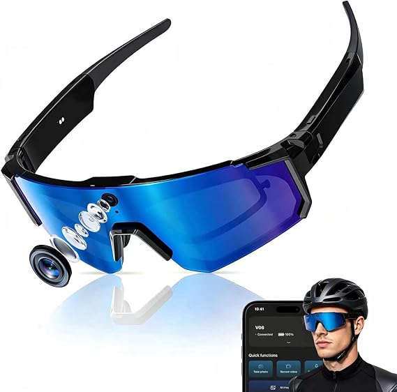 AI Smart Glasses with Camera, 4K HD Stabilized Video Recording Glasses