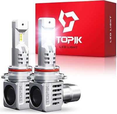 TOPIK 9006 HB4 LED Light Bulbs, 36000LM & 6500K White Super Bright 9006HB4 Halogen Replacement Off-Road Use or Fog Light Bulbs, Plug N Play, 2PCS