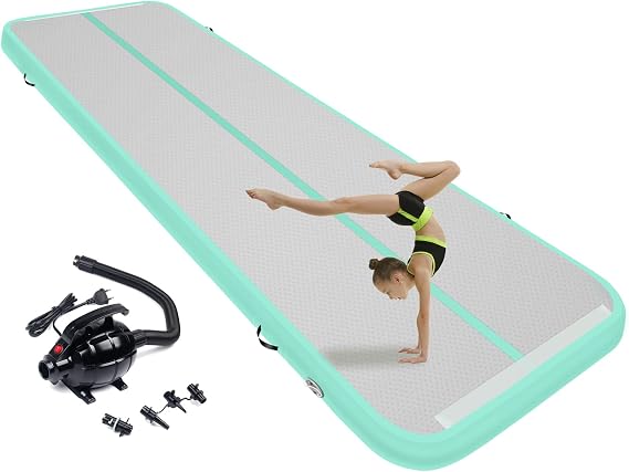GYUEM Inflatable Air Gymnastics Tumbling Mat 13ft/16ft/20ft 4.3ft Widening