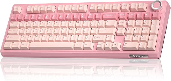 SOLAKAKA KI99 Pro 96% Wireless Mechanical Keyboard (Pink, Silent Switch)