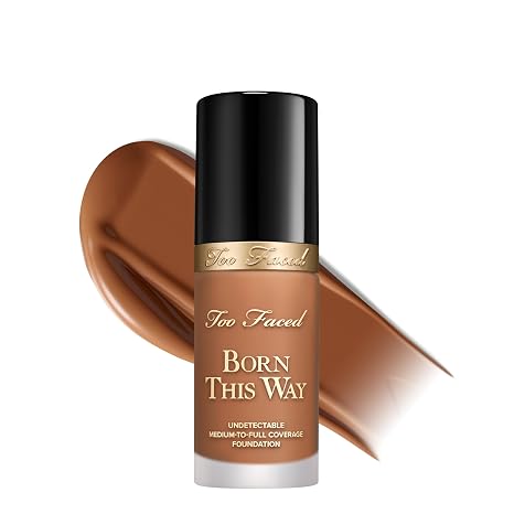 Too Faced Born This Way Natural Finish Longwear Liquid Foundation | Medium-To-Full Coverage | Hydrating + Oil Free