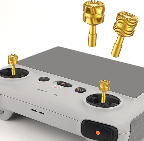 Remote Control Joystick for DJI Mini 3 Pro DJI RC Remote Control with Screen Joystick Rocker CNC Aluminum Alloy (Gold)