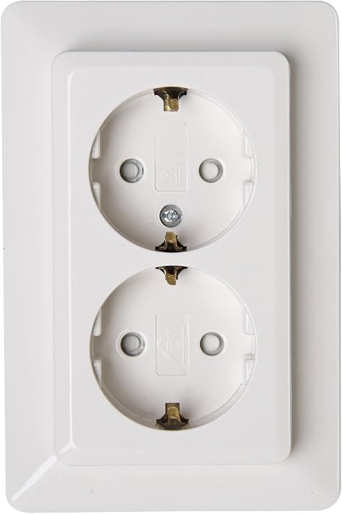 Kopp Milano 927713085 Contact Protected Double Plug Socket