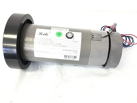 H.F Exchange DC Drive Motor with Flywheel 130VDC, 3170watts, 4.25hp Powerful Duty Permanent Magnet Smooth Operation Easy Replacement Treadmill Motor P/N 405694 Work with Nordic-Track 1750