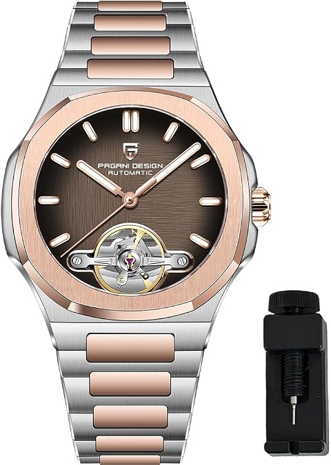 RollsTimi Pagani Design Men's Watch Skeleton Tourbillon, Sapphire Crysta