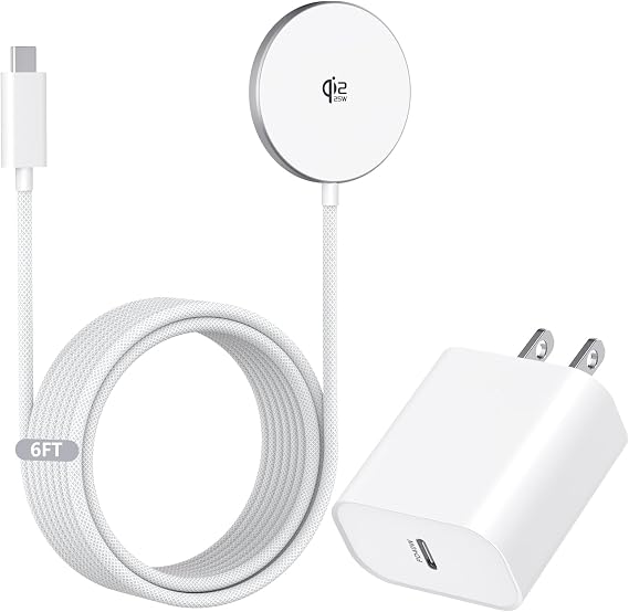 [Apple MFi Certified] 6FT Magnetic Wireless Charger for iPhone 17 16 15