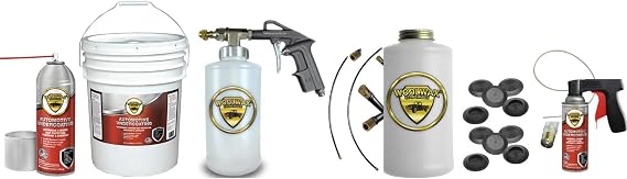 woolwax 5 Gallon Undercoating Kit Bundle w/PRO Gun & 2 Wands. Straw (Clear) Color.