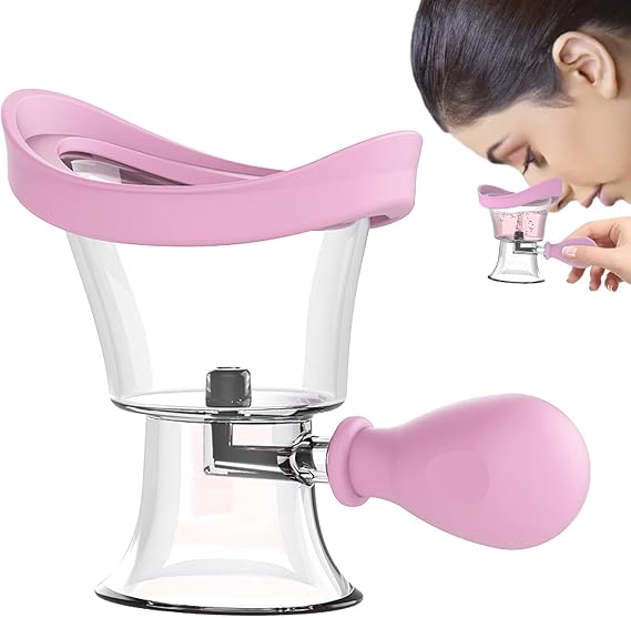 Eye Wash Cup, Eye Wash Cleaner Kit Eye Bath Cleaner Bottle Manual Air Pressure Eye Cleasing Cup Clean Dust Makeup Irritants for Eye Care Soothing Tired Eyes(Pink)