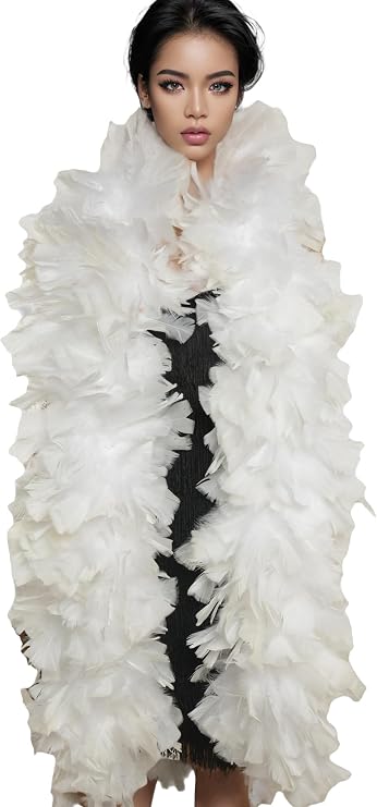 Handy Lidy 200g Fluffy Ruff Feather Boa Oversized Large Turkey Boa 6ft Heavy Weight