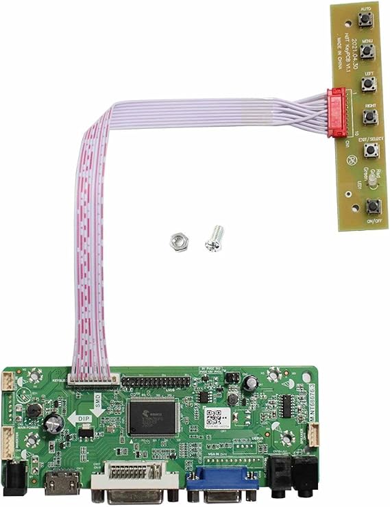 VSDISPLAY DVI VGA LCD Controller Board for 17" M170ETN01 1 WYD170SKD 01 | for Mod Machine (m170etn011 m170etn01.1 M170QGBN30-01B CD170A54-01) LVDS 30 PIN LCD Display