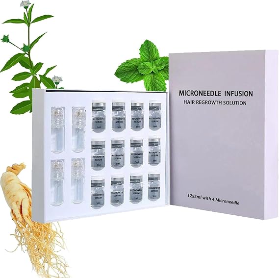 Alphainfuse Hair Regrowth System,Microneedle Infusion Hair Regrowth Solution,Hair Regrowth Treatment Serum,Painless Micro-Infusion Technology for Hair Growth,Makes Hair Thicker and Healthier (Set C)