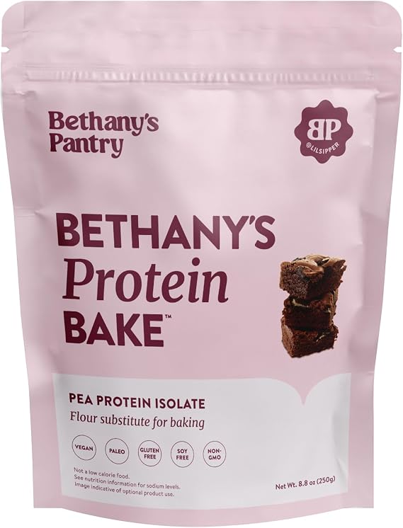 Nuzest Bethany's Pantry Protein Bake Vegan Protein Powder, 8.8 oz | Only One Ingredient, Pea Protein Flour Substitute, Gluten Free, Paleo, Non-GMO