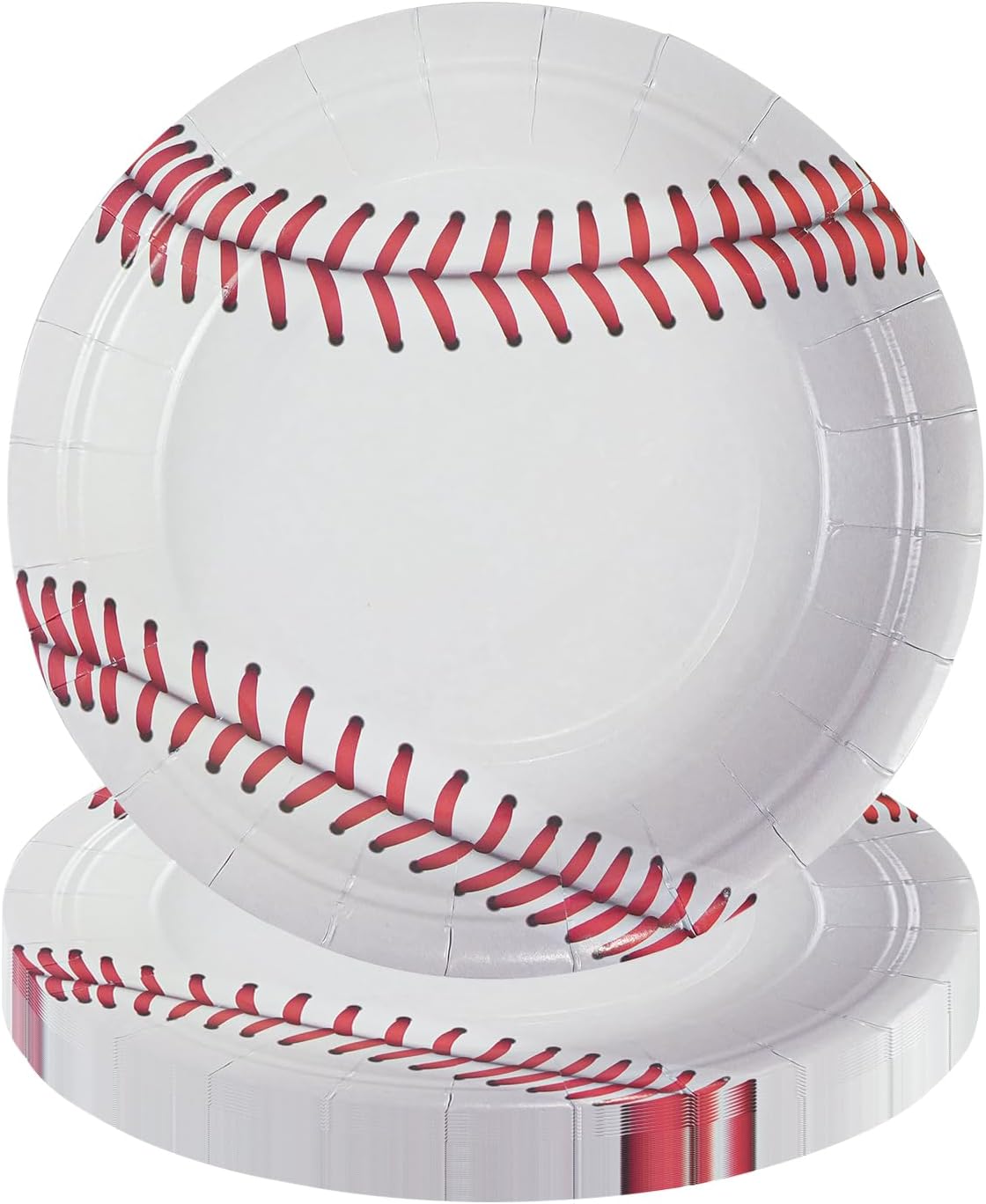 Baseball Party Paper Plates 7Inch Dessert Plates for Cake Salad Fruit Pizza Disposable Party Decoration Supplies for Fan Sports Event, Birthday Party