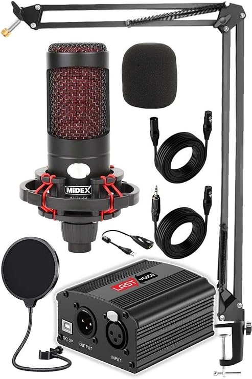 Midex CXN-30 Package-3 +48V Phantom Microphone Stand Set