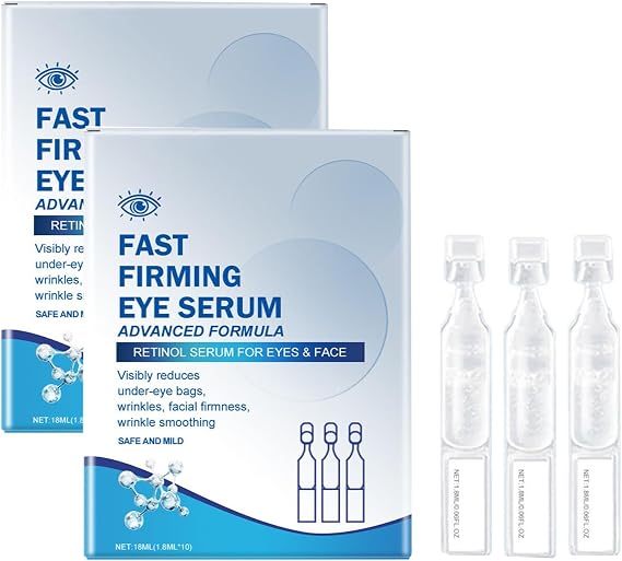 Instant Firm Eye Tightener, Temporary Eye Tighter Eye Cream, Rapid Reduction Eye Serum for Under Eye Bags and Wrinkles, Instant Firm Eye Cream, Instant Facelift Anti Aging Eye Serum (18ml, 2)