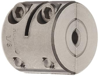 Ruland WSP-3-SS Two-Piece Clamping Shaft Collar, Double Wide, Stainless Steel, .188" Bore, 5/8" OD, 5/8" Width