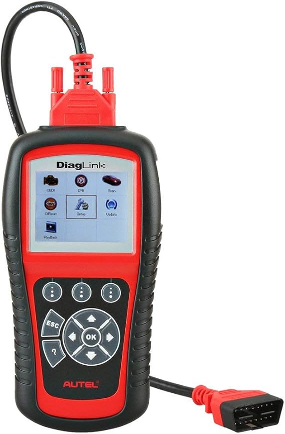 Autel Diaglink OBD2 Code Reader Full Systems Diagnostic Scanner | DIY Version of MD802, for Engine/Transmission/ABS/SRS/EPB/Oil Reset Service