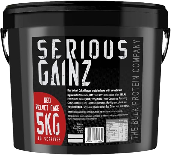 Serious Gainz Bulk Mass Gainer Protein Powder 5kg Weight Gain Shake