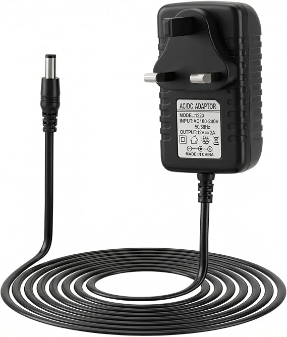 12V Power Adapter for Yamaha Keyboard 2A Charger PSR-F52 PSR-E373 2m