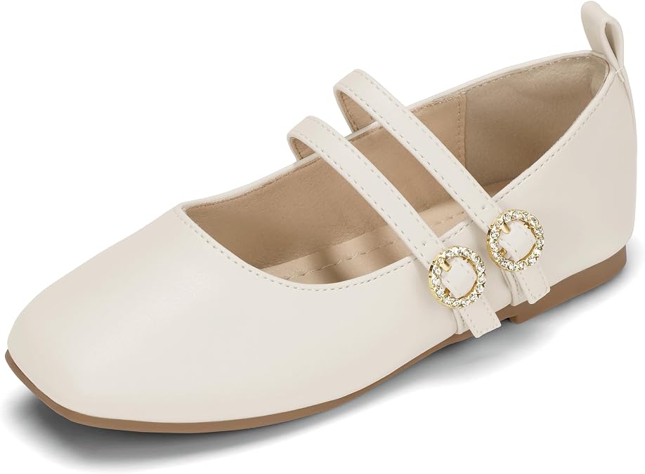 Hehainom Girls Dress Shoes Toddler Little Big Kids Ballet Flats