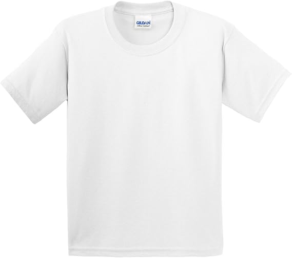 Gildan boys Ultra Cotton T-Shirt(G200B)-WHITE-XL