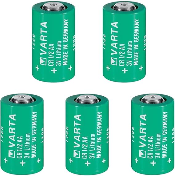 5 Pack CR 1/2 AA Series Lithium Battery 950mAh Cylindrical Battery