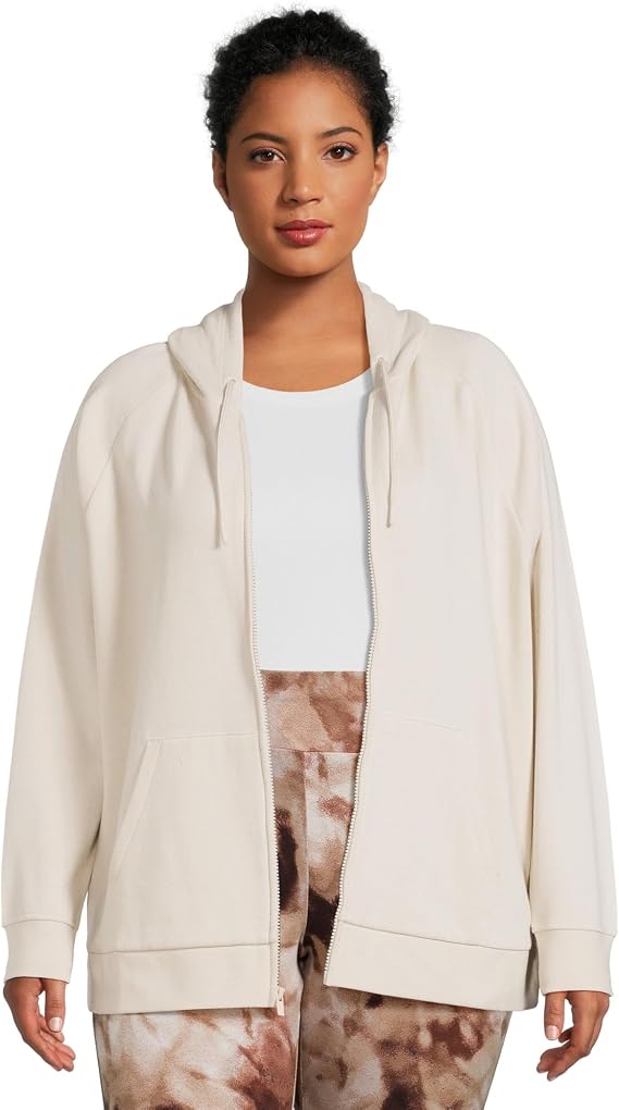 Terra & Sky Women's Plus Size Fleece Zip Up Hoodie