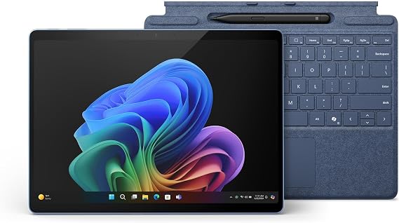 Microsoft Official Store Exclusive 2 Piece Set: Surface Pro 11th Gen 13" Snapdragon X Plus 16GB 512GB Sapphire ZHY-00040 + Surface Pro Keyboard with Slim Pen Pen Included Sapphire 8X6-00209