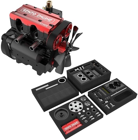 SEMTO & OTTO Inline Double-Cylinder 4-Stroke Nitro Engine Model Kit