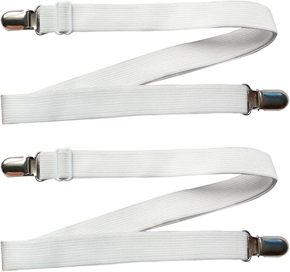 Extend 23" to 78" Adjustable 2-Piece Under Sofa, Mattress, Bed Sheet Fitted Fastener, Long Strap Clip Bands BDJ06