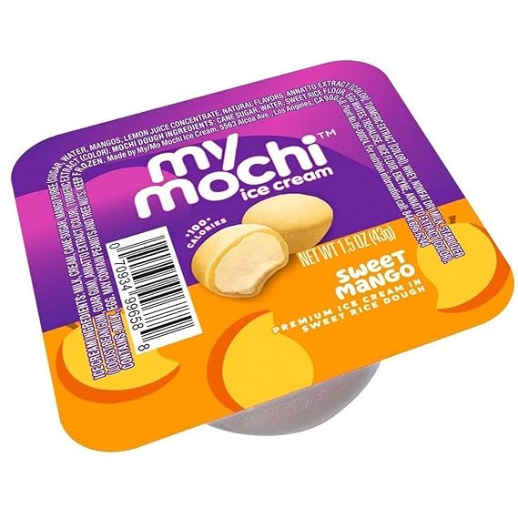 My Mochi Sweet Mango Ice Cream, 1.5 Ounce - 72 per case.