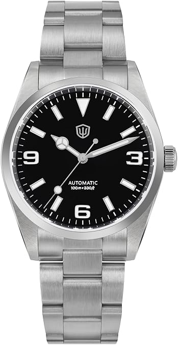 watchdives WD6610 Automatic Men Watch, 37mm Sapphire, 100m Water Resistant