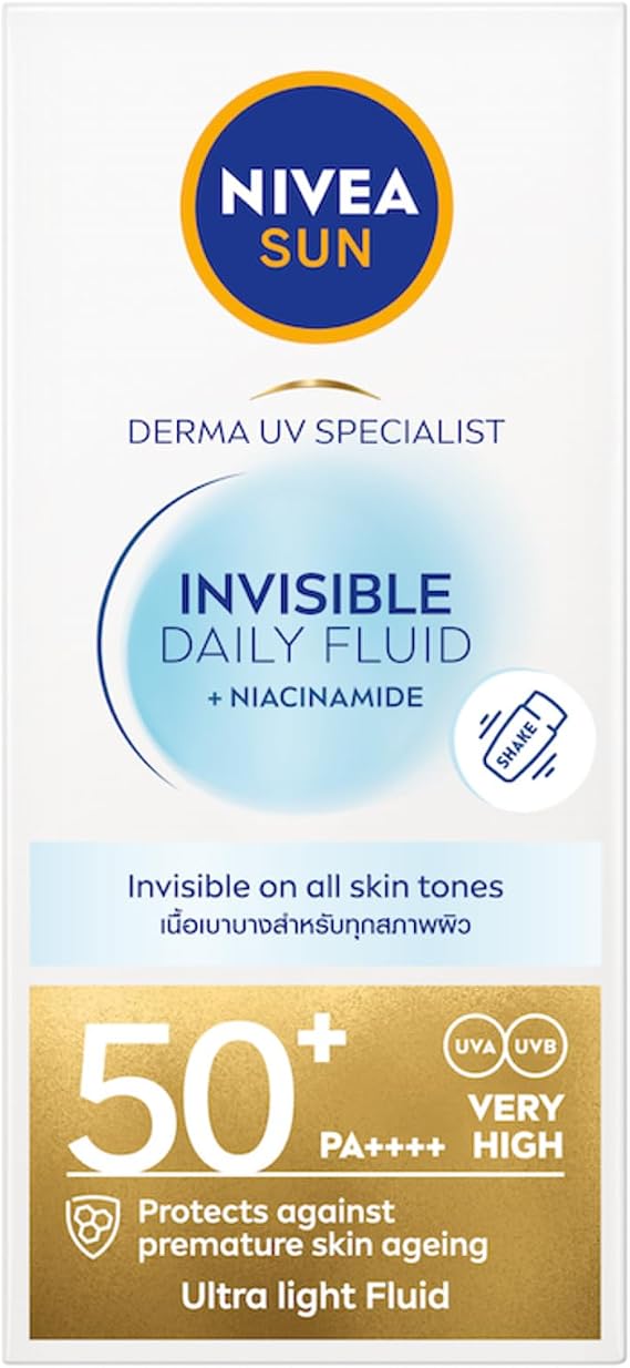 NIVEA SUN Derma UV Specialist Invisible Daily Fluid Sun Cream SPF 50, 40 ml