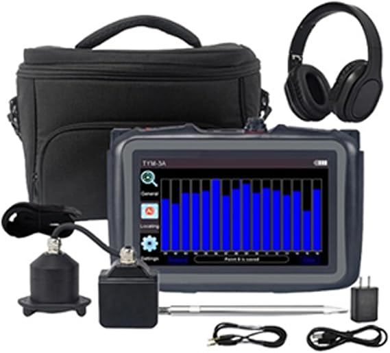 Detector De Fugas De Agua, Smart Water Leak Detector, with 2 Detection Modes, 7-Inch Display, 4100-8000hz Adjustable, Suitable for Water Pipes, Fire Pipes, Etc.