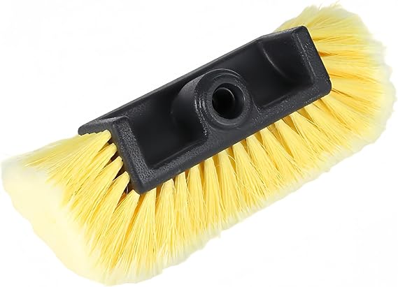 10-inch Soft Bristle Car Wash Brush Head Auto, RV, Boat, Truck Exterior Cleaning Tool(No Includ Poles) (Yellow)