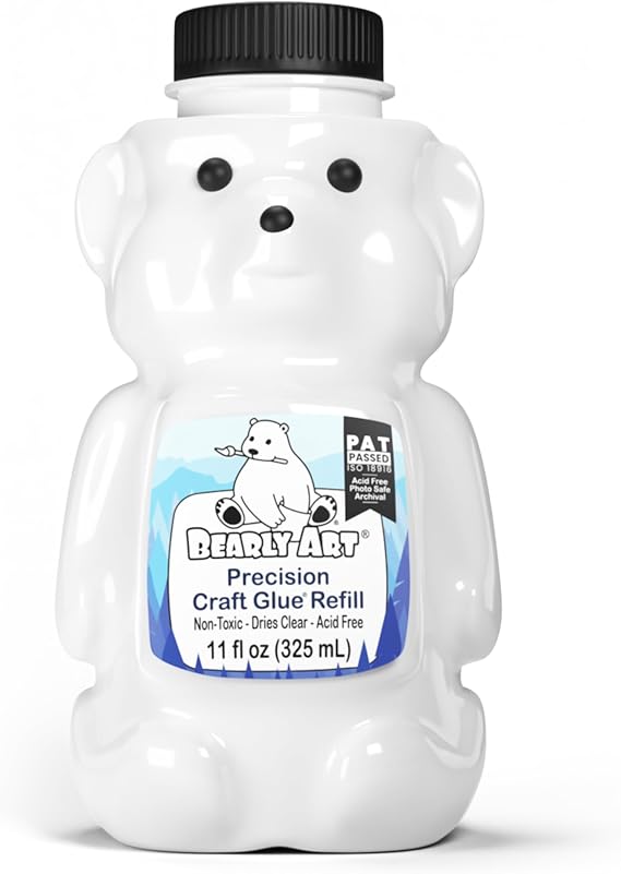 Bearly Art Precision Craft Glue Refill 11 fl oz Archival Dries Clear