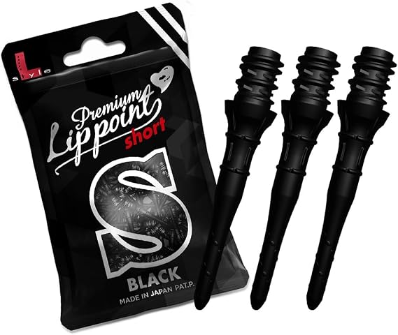 L-style Premium Lippoint Soft Tip Dart Points 2BA Short Black 30 Count